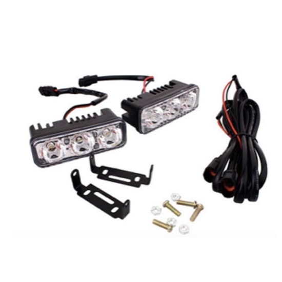 GÜNDÜZ LEDİ FARI 3 LED KISA METAL 0806007