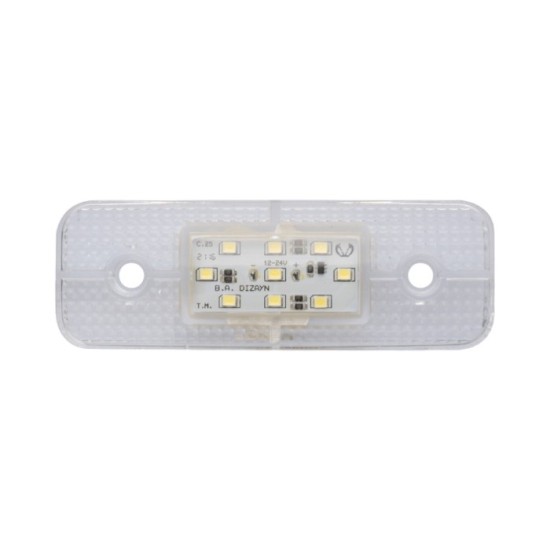 LEDLİ LAMBA UNİVERSAL YAN LAMBA SİDE MARKER 9 LED BEYAZ 12-24V 113X39MM FT 329B