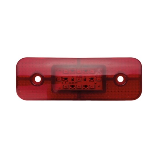 LEDLİ LAMBA UNİVERSAL YAN LAMBA SİDE MARKER 9 LED KIRMIZI 12-24V 113X39MM FT 329K