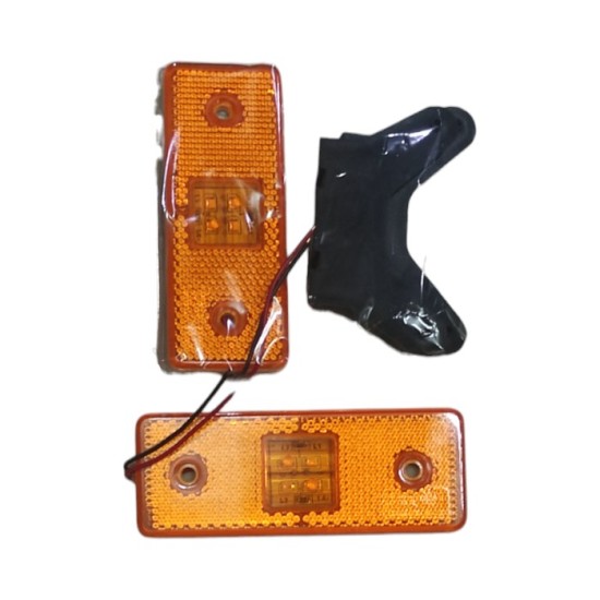 MARKER LAMBA YAN ETEK SALLAMA ARKASI DÜZ BARAKETLİ 4 LED SMD SARI 12V 110X40 TAS 003S-12