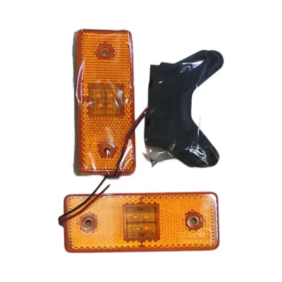 MARKER LAMBA YAN ETEK SALLAMA ARKASI DÜZ BARAKETLİ 4 LED SMD SARI 24V 110X40 TAS 003S-24