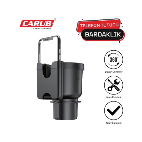 BARDAKLIK ÇOK AMAÇLI BARDAKLIĞA GEÇME + TELEFON TUTUCU 360 DÖNERLİ 2941025