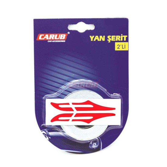 İKİLİ ŞERİT BANT KATANA KIRMIZI 5580129