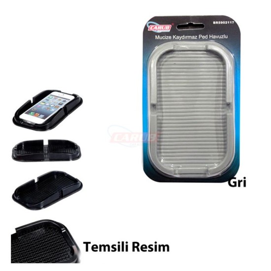 KAYDIRMAZ PED TORPİDO ÜSTÜ SİLİKONLU 5902117 HAVUZLU GRİ
