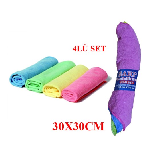 OTO BAKIM FİBER BEZ 4LÜ 30X30 S799