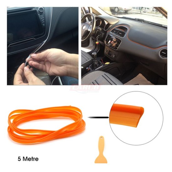 ÇITA SIKIŞTIRMALI DEKORATİF ŞERİT FİTİL PLASTİK 5M TURUNCU 4327583