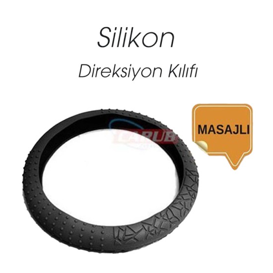 DİREKSİYON KILIFI 38CM SİLİKONLU MASAJLI SİYAH 1832066