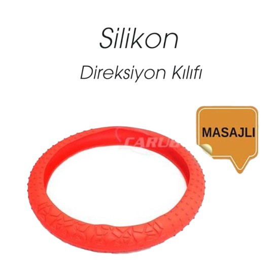 DİREKSİYON KILIFI 38CM SİLİKONLU MASAJLI KIRMIZI 1832070
