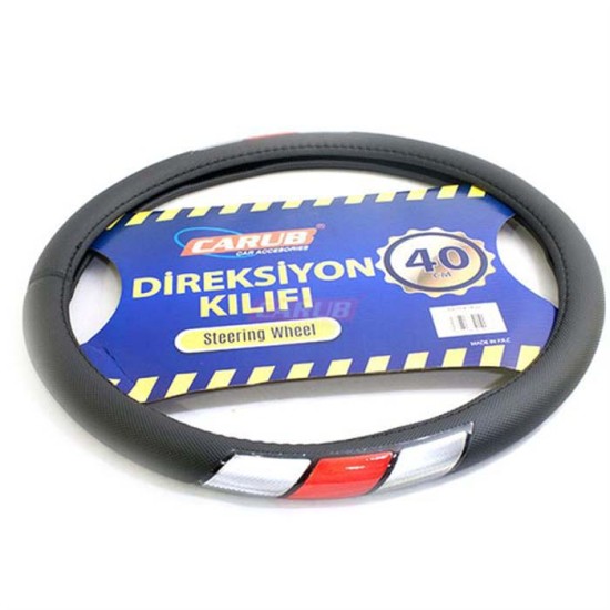 DİREKSİYON KILIFI 40CM FOSFORLU SİYAH-KIRMIZI-GRİ 1841428