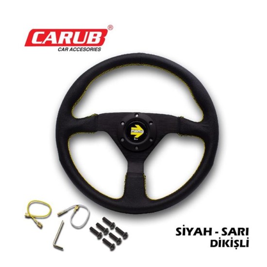 DİREKSİYON SPOR DERİ SİYAH SARI DİKİŞLİ 2011010