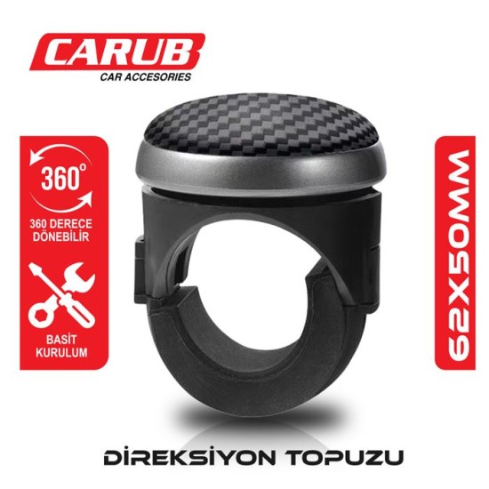 DİREKSİYON TOPUZU KÜÇÜK TİP 360 DÖNERLİ 62X50MM SİYAH 2052210