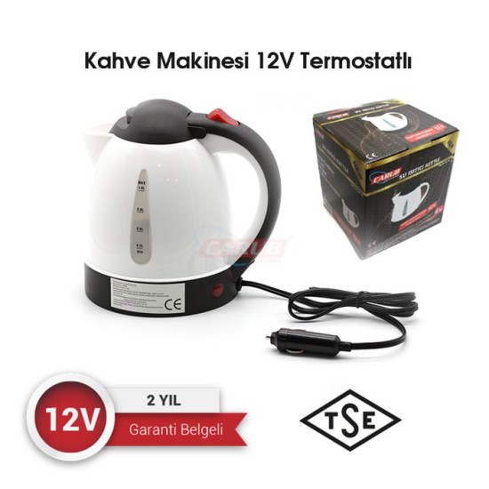 KAHVE MAKİNESİ KETTLE MODEL 2910105 EV TİP TERMOSTATLI 12V 1 LT 2910105