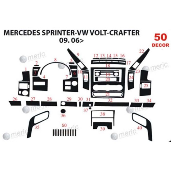 MAUN KAPLAMA CRAFTER SPRİNTER 06-19 MAUN 51PRÇ 36941