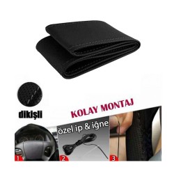 DİREKSİYON KILIFI DİKME TOPLAM DÜZ SİYAH 90MM