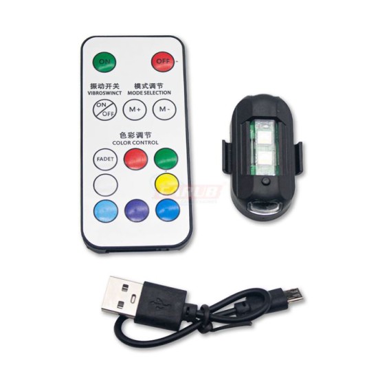 LED LAMBA UÇAK KANADI ÇAKAR RGB LED FONKSİYONLU K SIZ ŞARJLI 0409999 