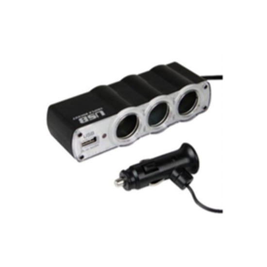 ÇAKMAK SOKETİ KABLOLU 3LÜ USB'Lİ KGN 0900010