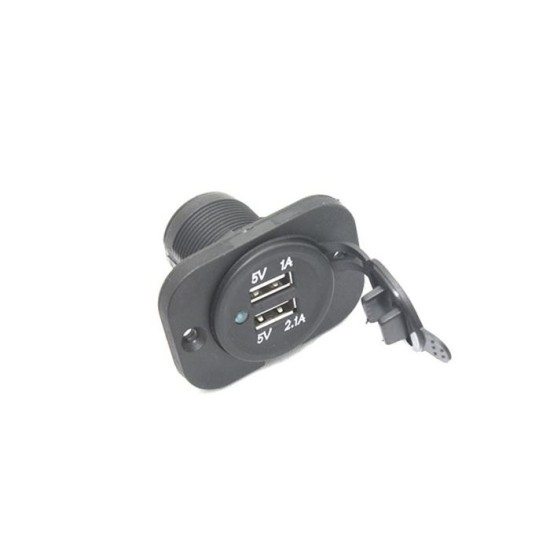 ÇAKMAK SOKETİ MARİNE TİP KAPAKLI 2Lİ USB 9-30V 1700810