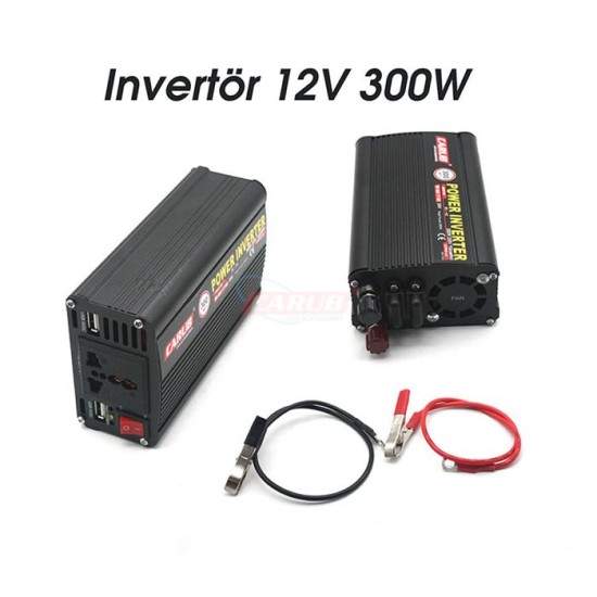İNVERTÖR 12V-220V YÜKSELTİCİ 300W USBLİ AKÜ MAŞ + ÇAKMAK UCU 4621757