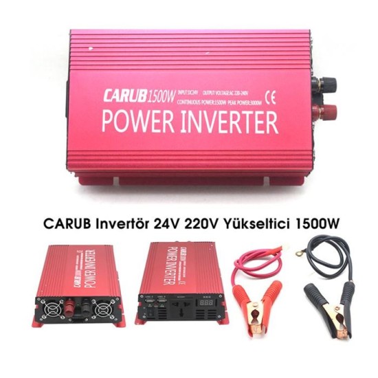 İNVERTÖR 24V-220V YÜKSELTİCİ 1500W WI + USB 4621764