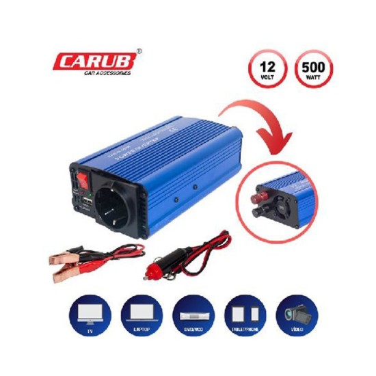 İNVERTÖR 12V-220V YÜKSELTİCİ 500W USB Lİ 4621856