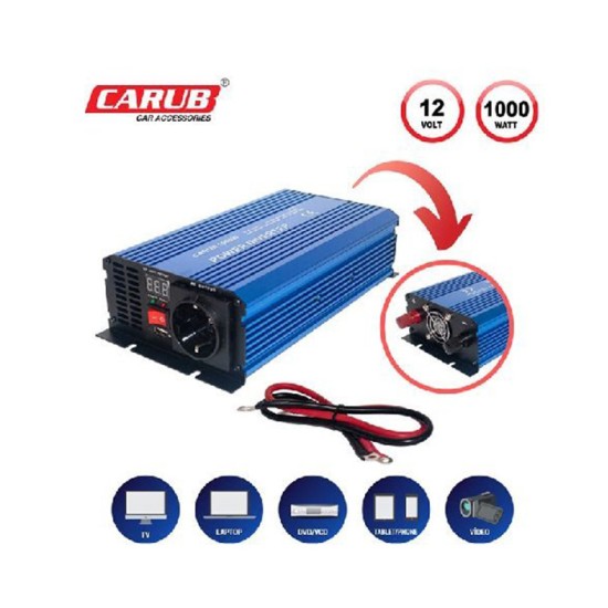 İNVERTÖR 12V-220V YÜKSELTİCİ 1000W USBLİ 4621860