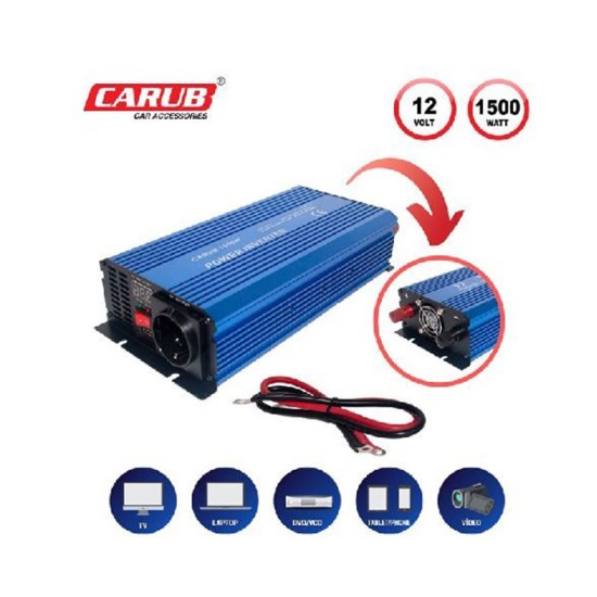 İNVERTÖR 12V-220V YÜKSELTİCİ 1500W USB Lİ 4621862