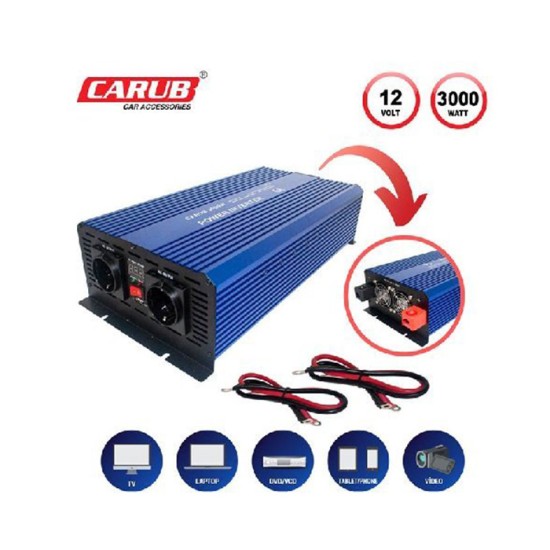 İNVERTÖR 12V-220V YÜKSELTİCİ 3000W USB Lİ 4621866